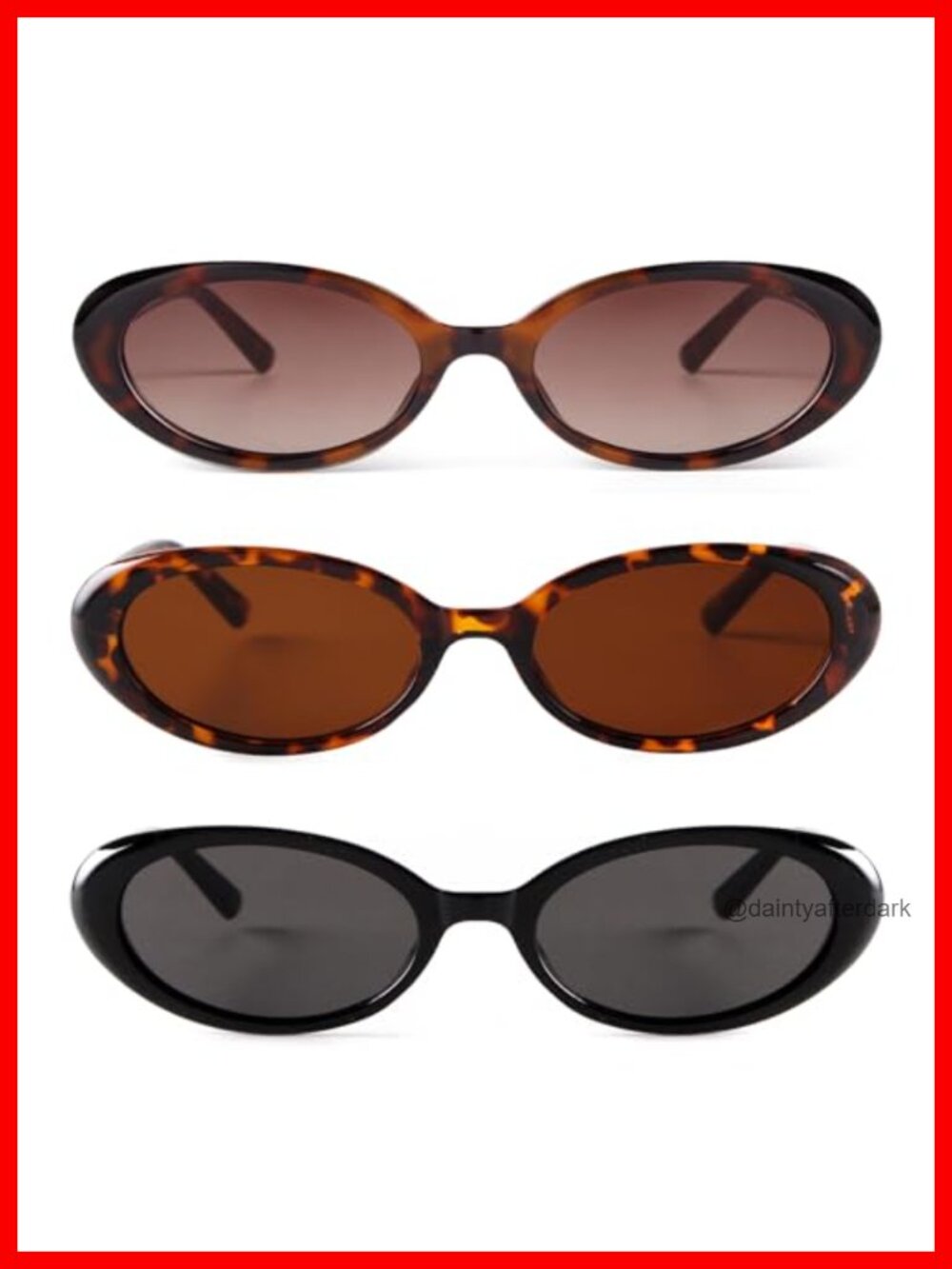 Retro Oval Tinted Sunglasses Polycarbonate UV400 Small Fit Women